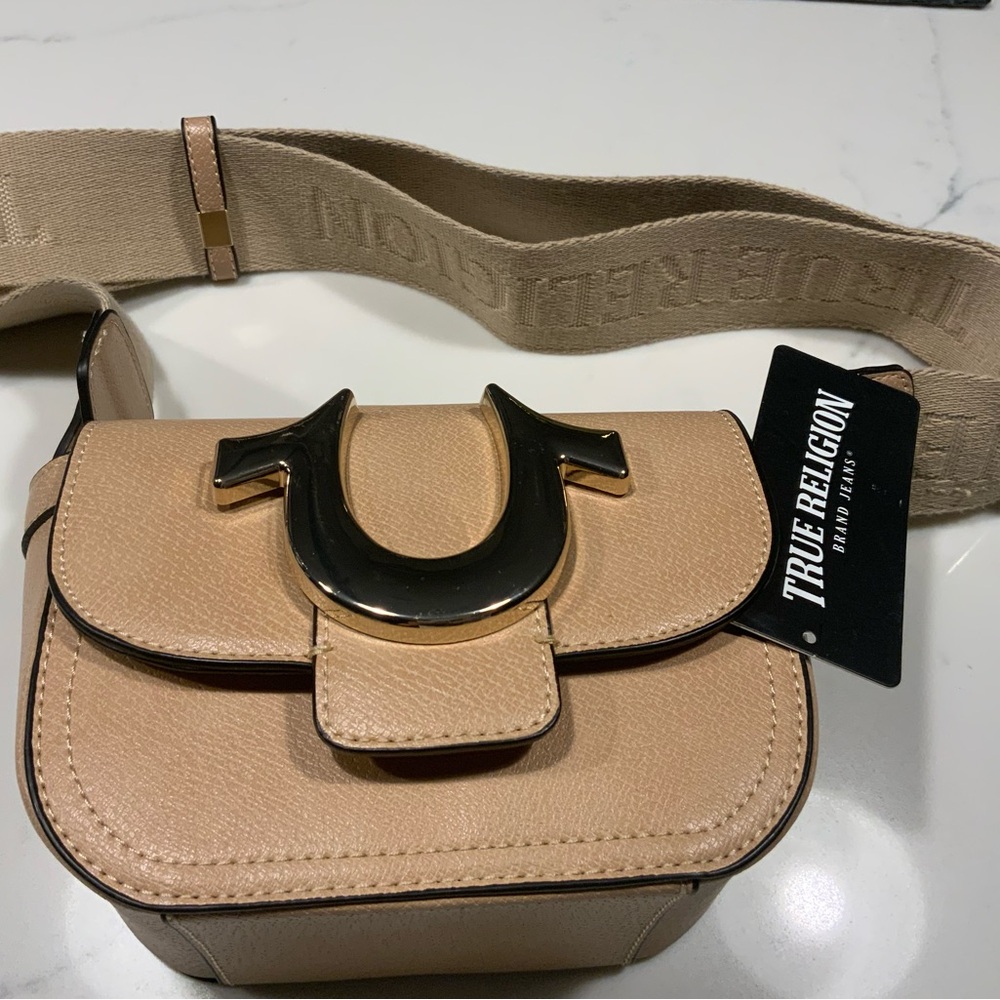 True Religion Beige Crossbody Bag